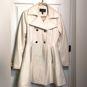 Apt. 9 Cream Double-Breasted Coat